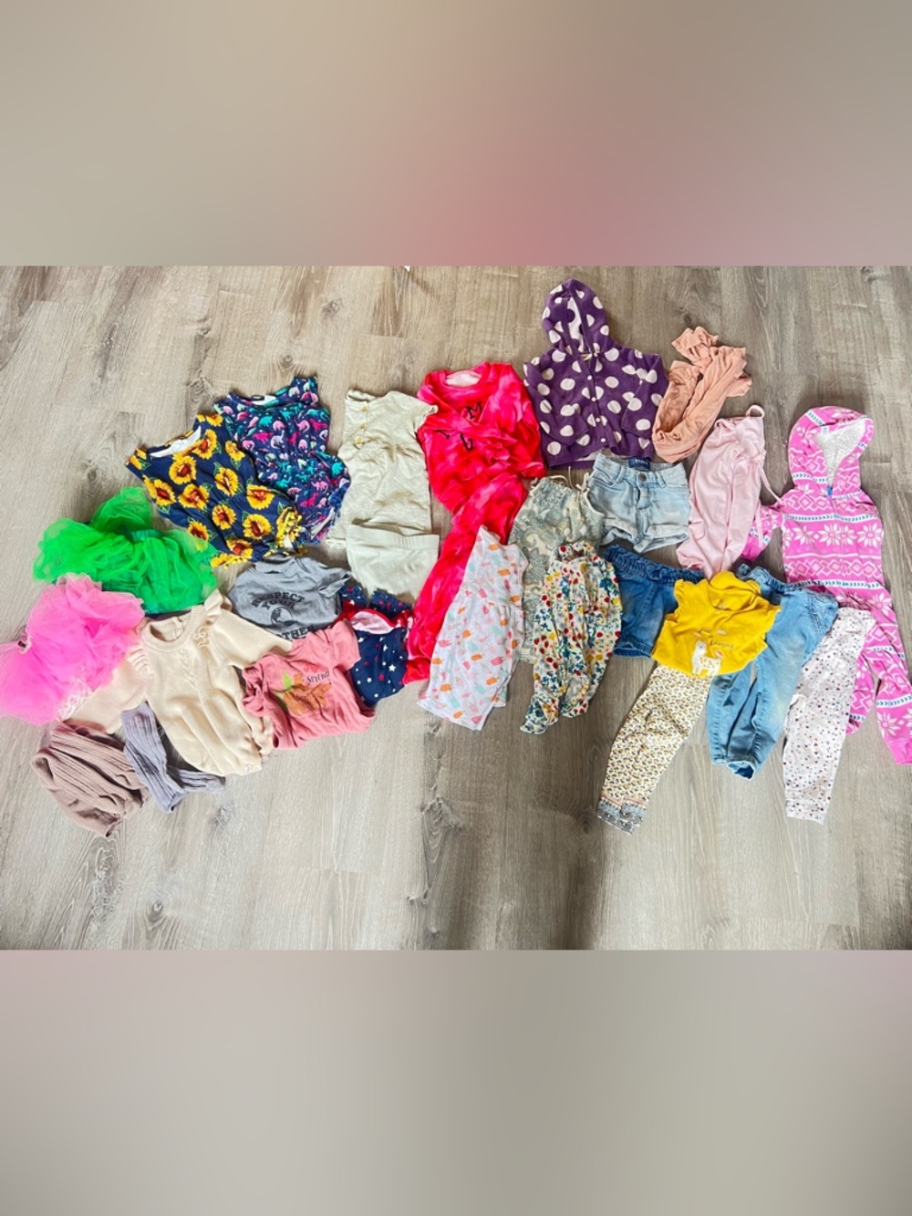 Mixed Girls Clothing Bundle - Bright Floral & Patterned Tops